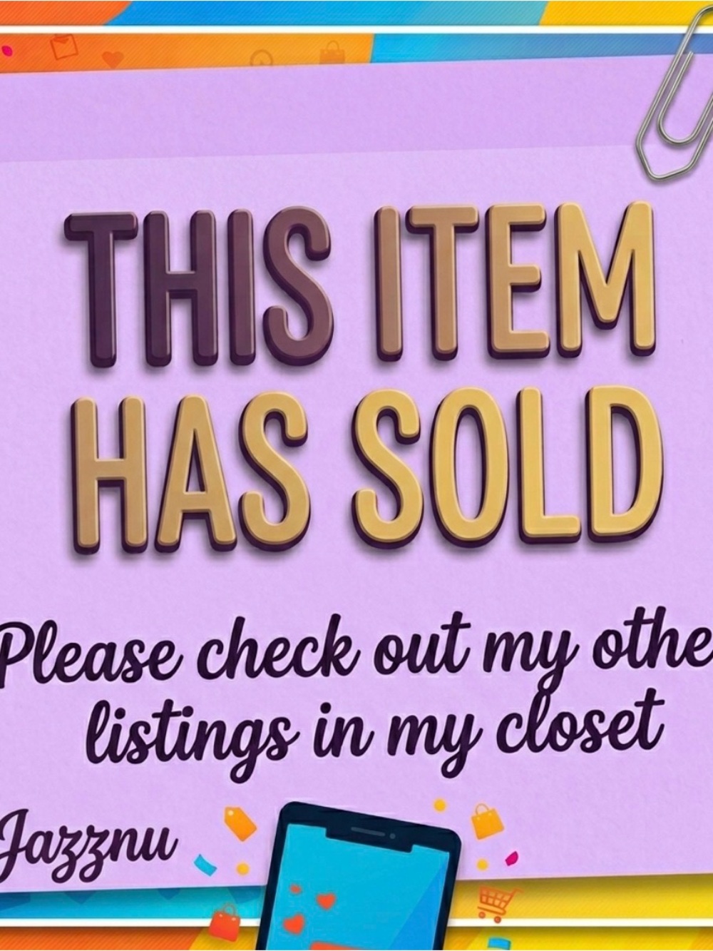 SOLD! Please check out my other listings in my closet